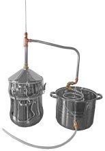 (Bild für) 12 Liter Hybrid-Destille, Kolonne, Schlangenkühler