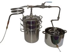 (Bild für) DESTILLIERMEISTER De Luxe-27 plus, 26 l -Destille mit 2 Kolonnen, 2-Wege-Kühlung und Aromaverstärker