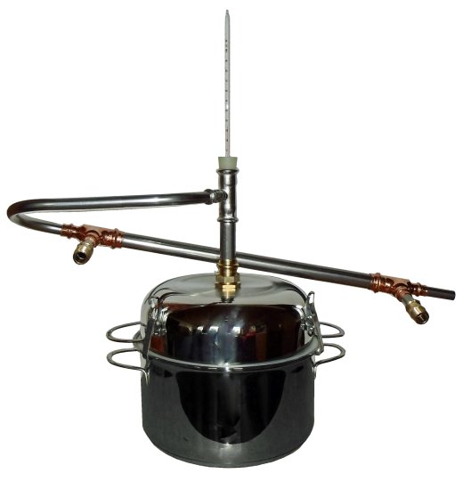 (Bild für) DESTILLIERMEISTER ECO-H5 - Edelstahl-Destille mit Helm und Liebigkühler - zum Schließen ins Bild klicken