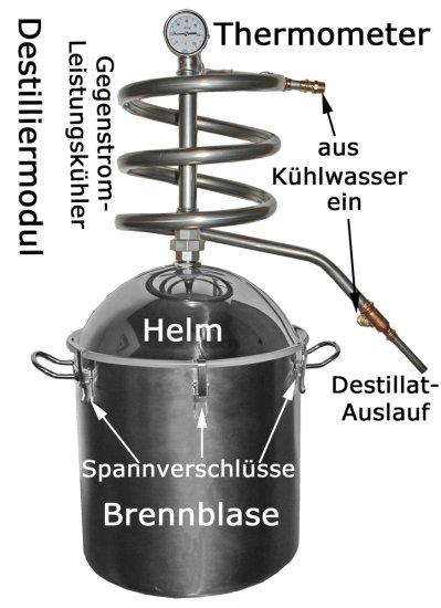 (Bild für) DESTILLIERMEISTER-WHISKY-P36-Suprem - 36 Liter Potstill/Whiskydestille aus Premium Edelstahl - zum Schließen ins Bild klicken