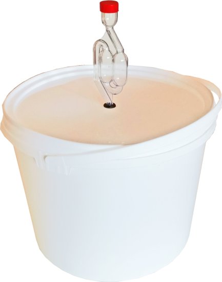 (Bild für) 10 l Gäreimer mit Gäraufsatz für kleinere Maischemenge - zum Schließen ins Bild klicken