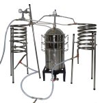 (Bild für) DESTILLIERMEISTER JUMBO Premium Professional D50-Plus, 50 L Destille mit 2 Kolonnen, 2-Wege Hochleistungskühlung und Dephlegmator