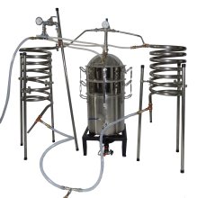 (Bild für) DESTILLIERMEISTER JUMBO Premium Professional D50-Plus, 50 L Destille mit 2 Kolonnen, 2-Wege Hochleistungskühlung und Dephlegmator