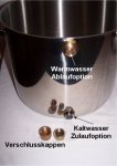 (Bild für) Kühlwasser-Zu-/Ablaufoption für unsere Kühltöpfe