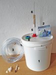 (Bild für) Zubehör Kühl-Set mit Pumpe für unsere niedrig gebauten Edelstahl-Destillen bis 2 Liter