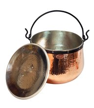 (Bild für) "CopperGarden®" Kupferkessel / Hexenkessel, "verzinnt" mit Deckel ca. 5 Liter
