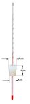 (Bild für) Destillier-Thermometer, 30 cm, mit Silikonstopfen Ø 18-24 mm (NS24))