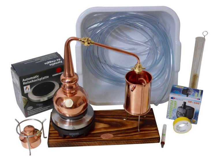 (Bild für) "CopperGarden®" Whiskydestille 0,5L Supreme electric und Pumpenset - zum Schließen ins Bild klicken