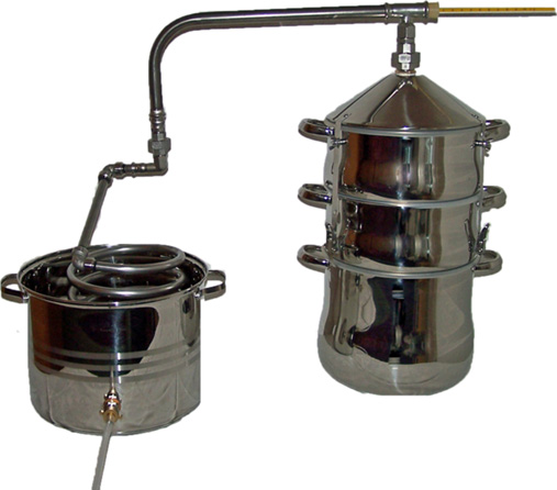 (Bild für) DESTILLIERMEISTER VARIO-K16 - Edelstahl Destille mit 2 Kolonnen - zum Schließen ins Bild klicken